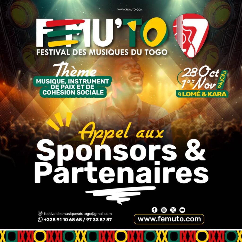 FEMU’TO 7 : Devenez sponsor du Festival des Musiques du Togo 2026